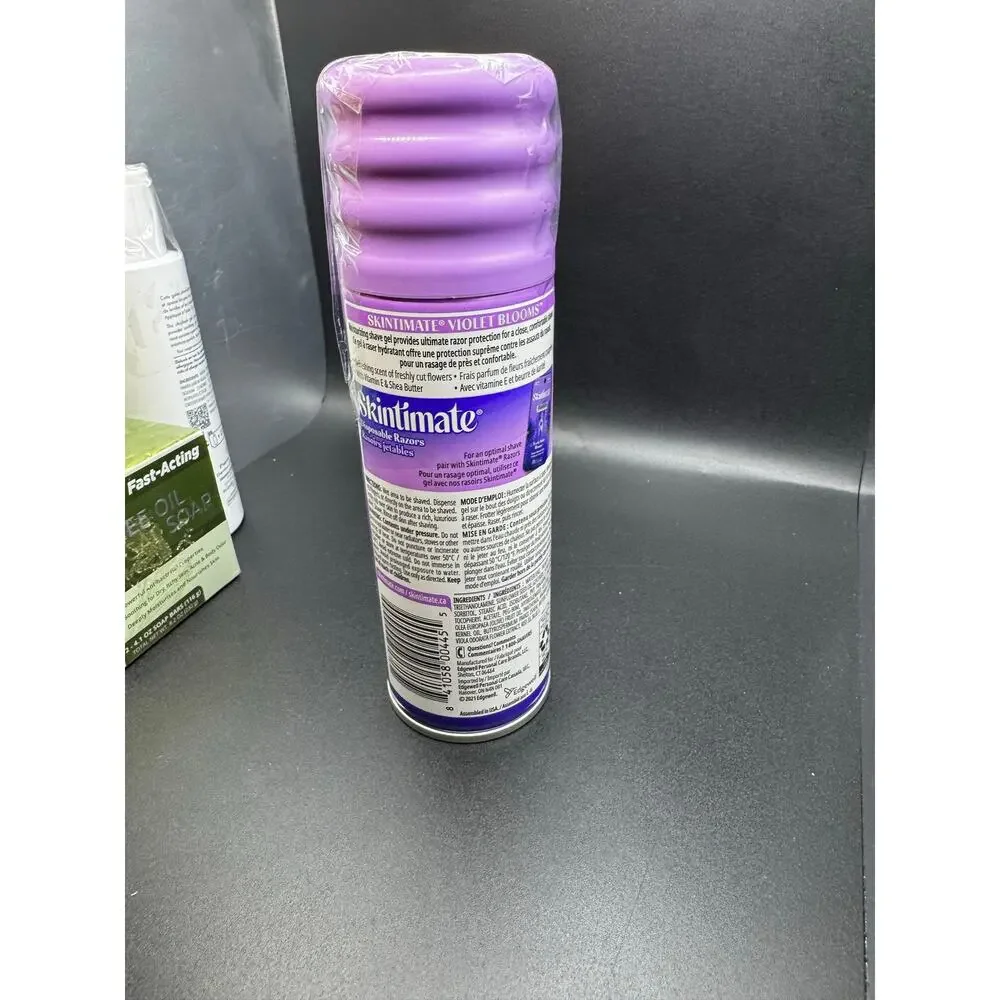 NWT Skintimate Violet Blooms Moisturizing Shave Gel 7oz Bottle